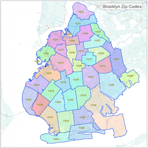 Locksmith in Brooklyn areas by maps