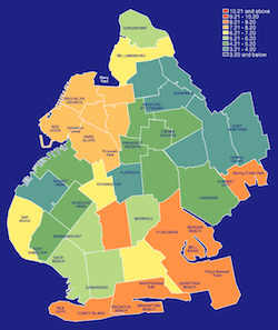 Locksmith in Northwestern Brooklyn areas by map