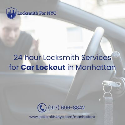 24 hour Locksmith Services for Car Lockout in Manhattan